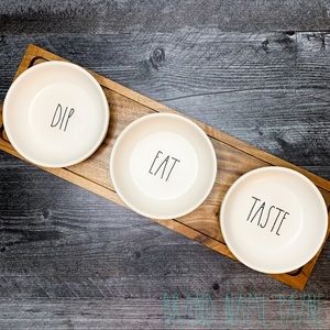 Rae Dunn ‘Dip, Eat, Taste’ Bowl Set